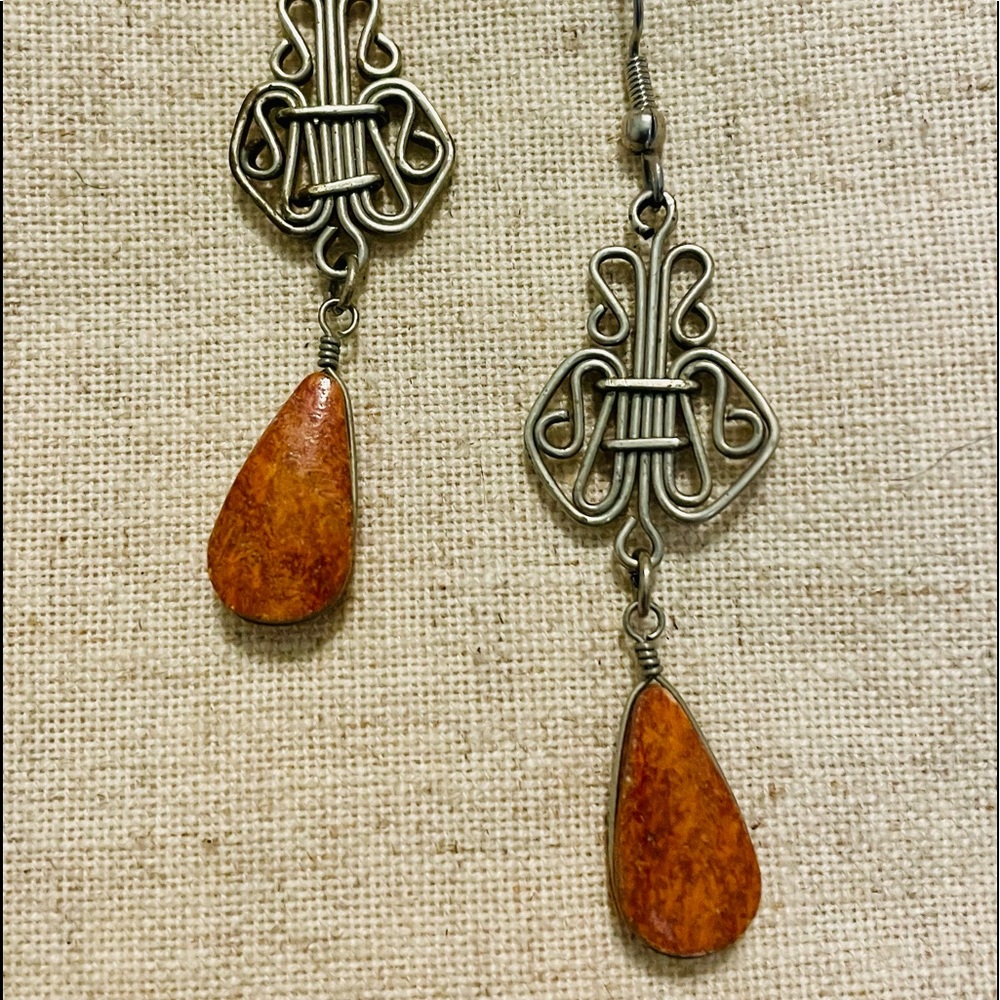 Silver dangle earrings